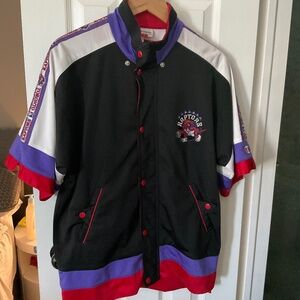 Men’s Vintage Retro champion Raptors warm up pullover shooting shirt S Small